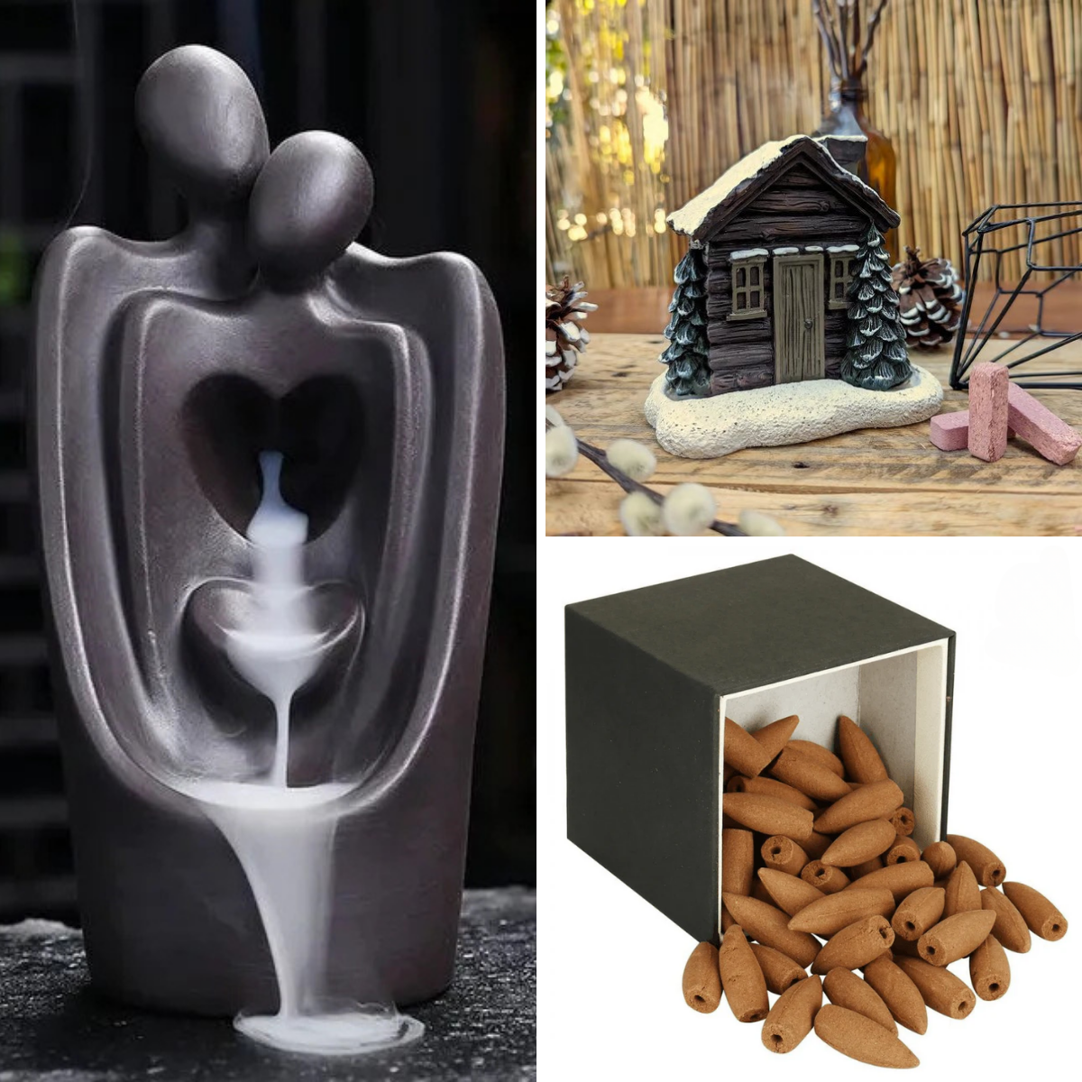 Sejura™ Sarılan Çift + Karlı Ev Tütsülük + 30'lu Karışık Tütsü Kampanya Paketi