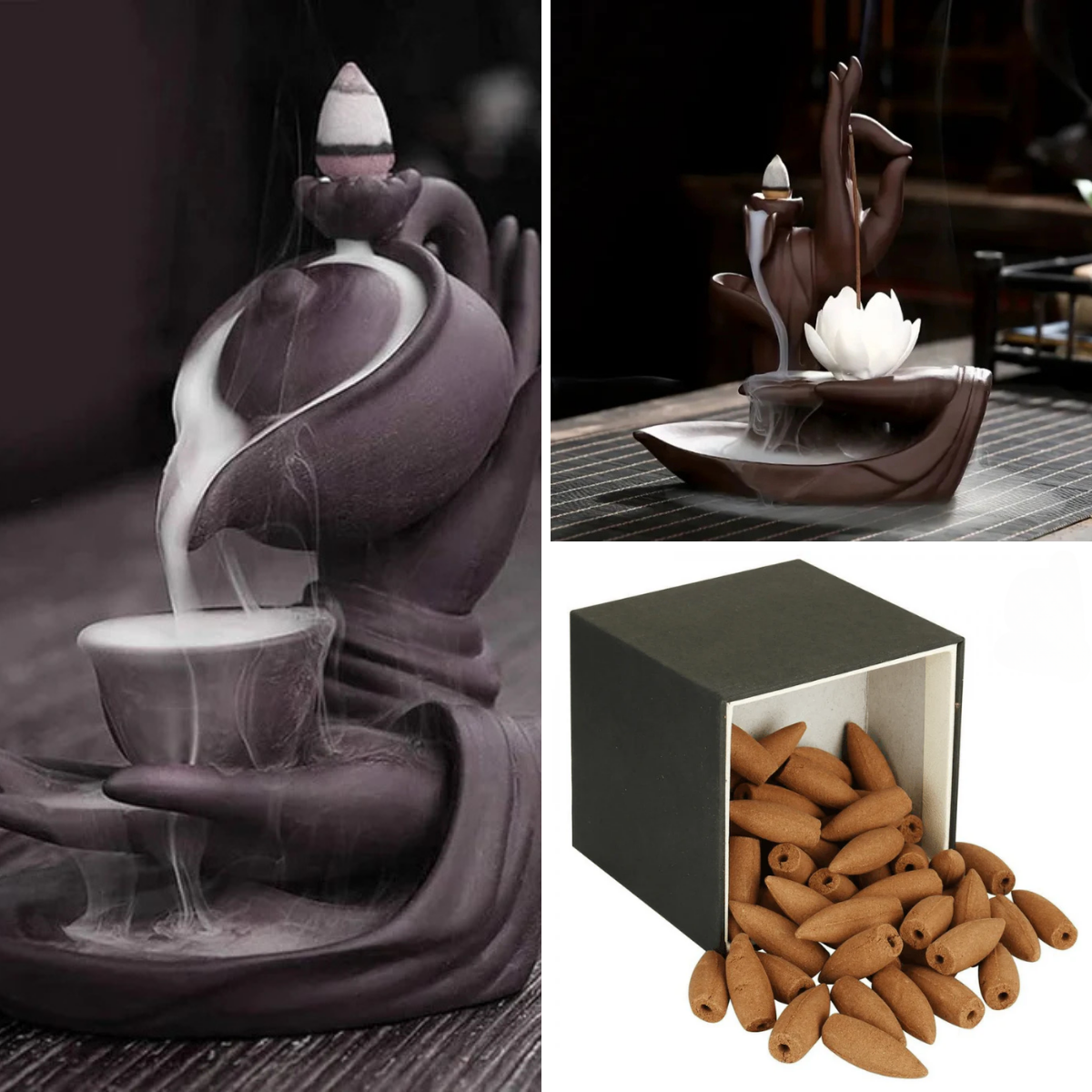 Sejura™ Zarif El + Meditasyon El Tütsülük + 30'lu Karışık Tütsü Kampanya Paketi