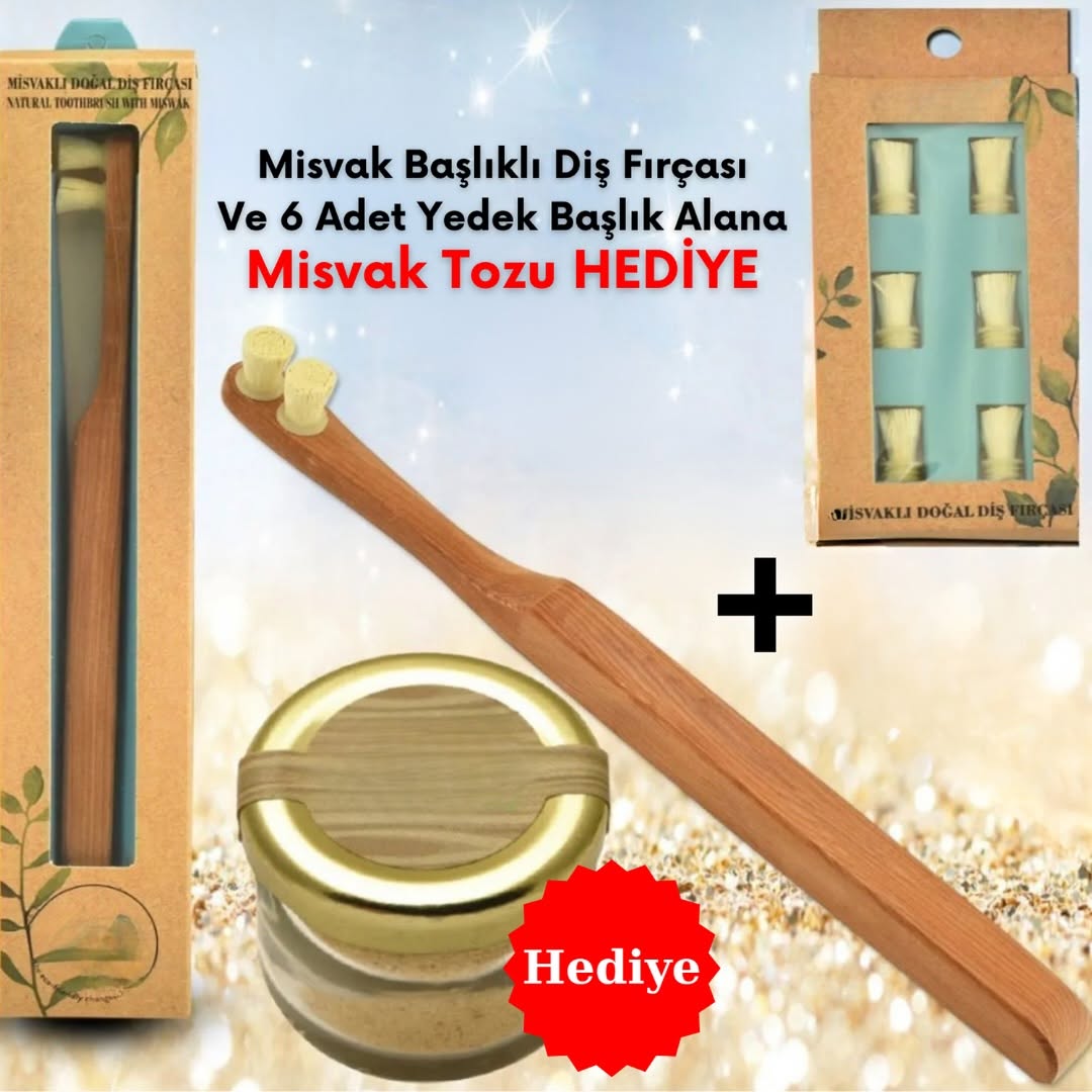 BYBELLA™ Misvak Diş Fırçası (Ekstra 6 ADET YEDEK BAŞLIK + DİŞ TOZU HEDİYE!)